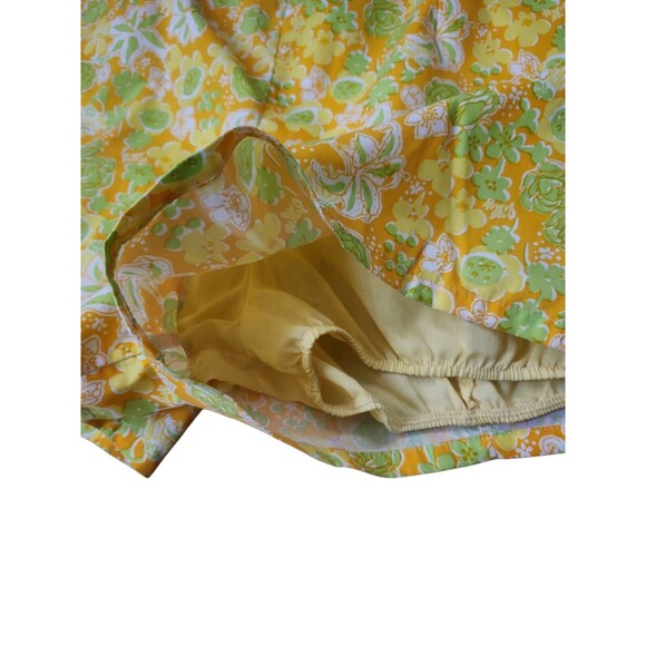 The Lilly Vintage 1960s Lilly Pulitzer Twee High-Rise Shorts Orange Floral Pool - Picture 3 of 8